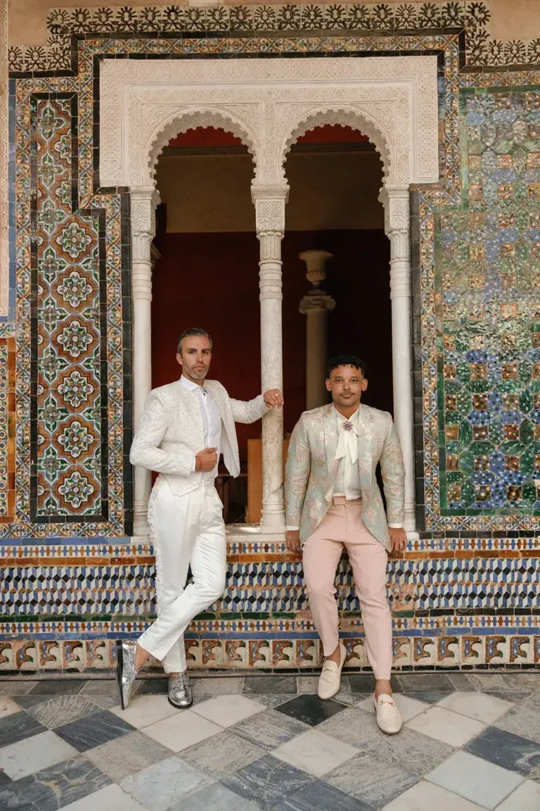 Marcos and Donn luxury gay wedding by Bodas del Sur